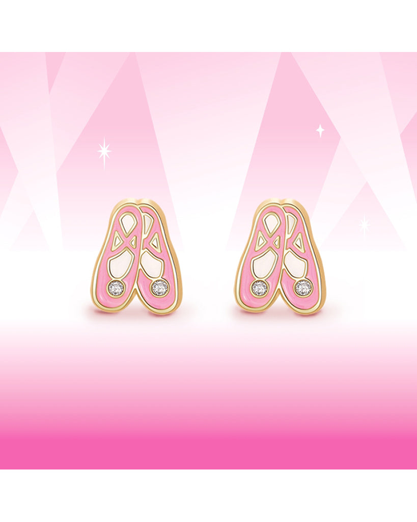 Girl Nation Ballet Slippers Cutie Stud Earrings