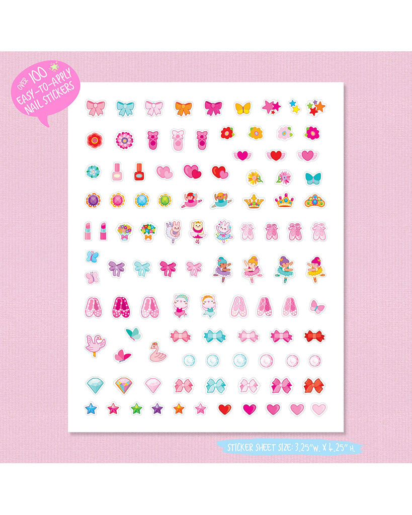 Girl Nation Cutie Chic Nail Stickers - Pretty Ballerinas