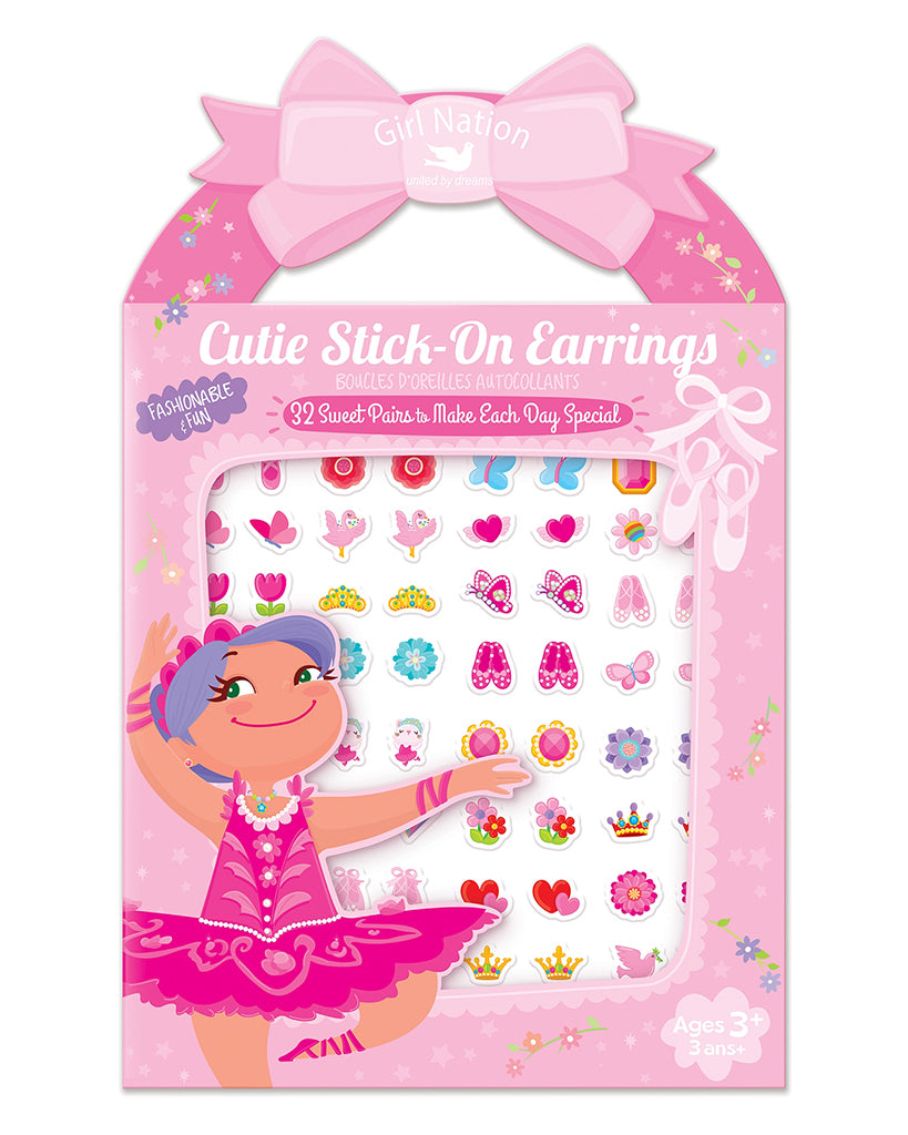 Girl Nation Cutie Stick-On Earrings - Pretty Ballerinas