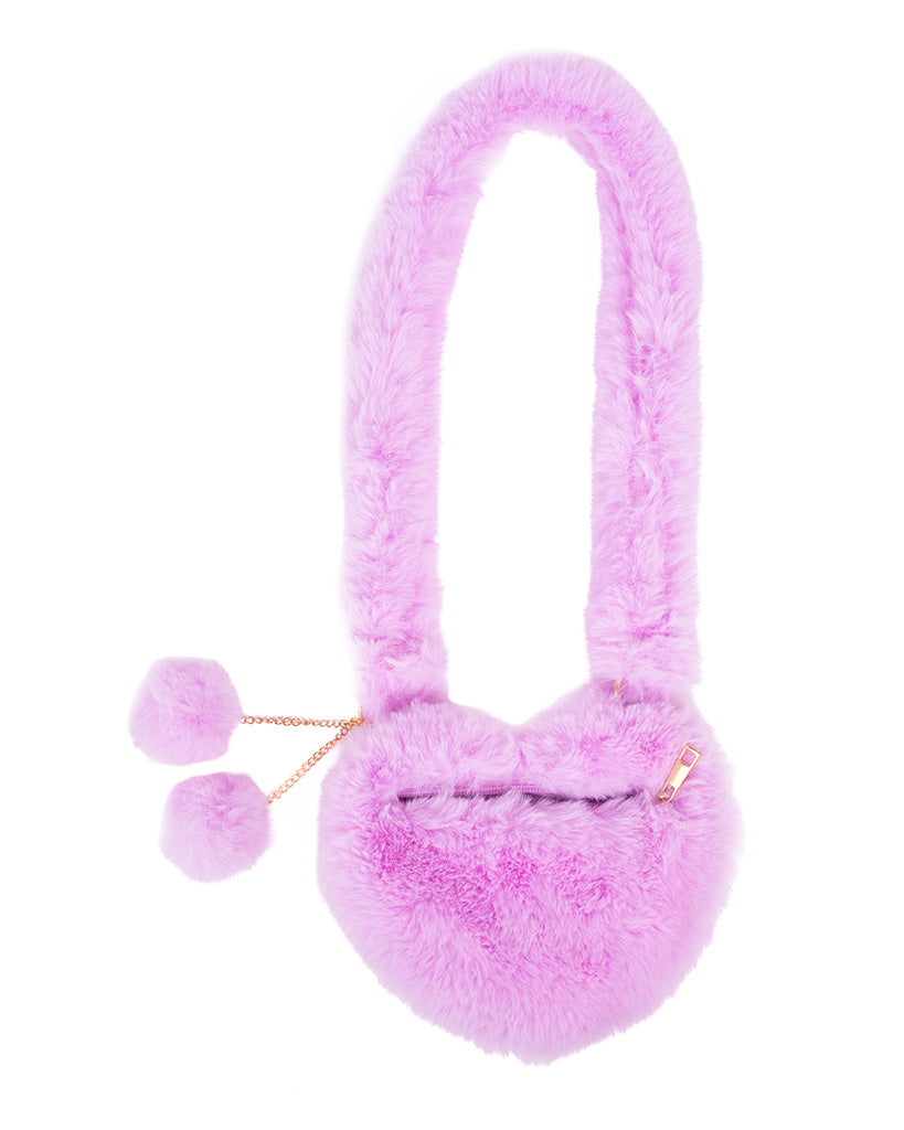 Great Pretenders Lilac Love Furry Purse