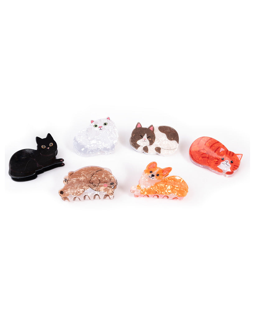 Great Pretenders Raining Cats and Dogs Claw Clips 6pc