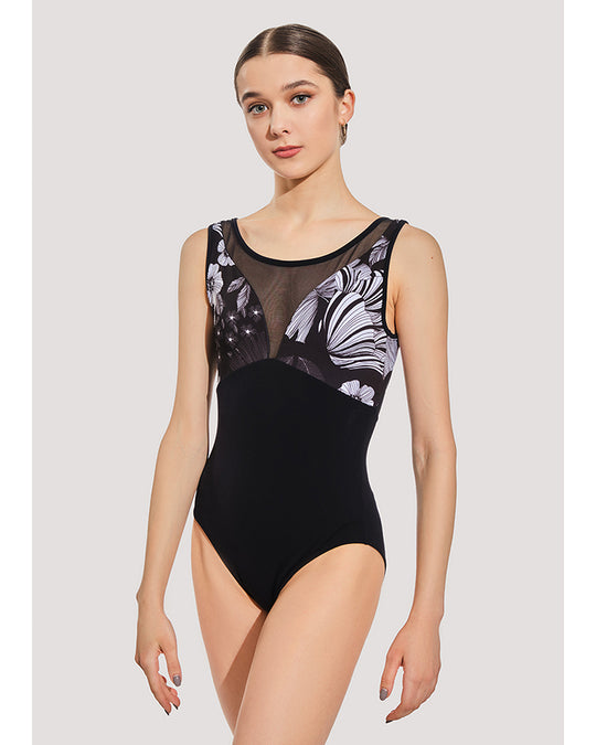 Grishko Ravette Scoop Neck Open Back Mesh Tank Leotard - DAD4029MP Girls