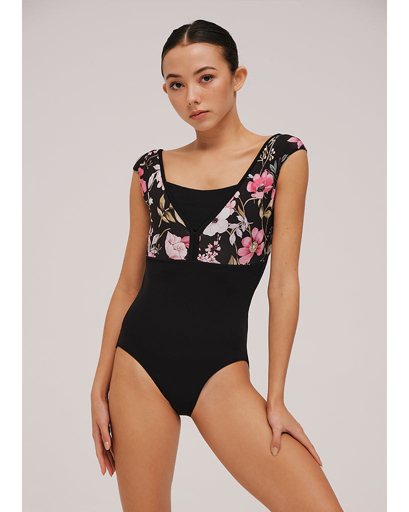 Grishko Renata Open Back Cap Sleeve Leotard - DAD4033MP Girls - Floral Print