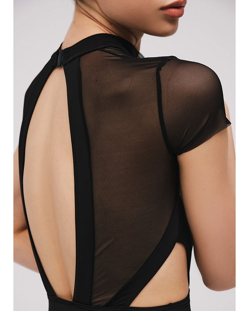 Grishko Rihanna High Neck Open Back Cap Sleeve Leotard - DA4041MP Womens