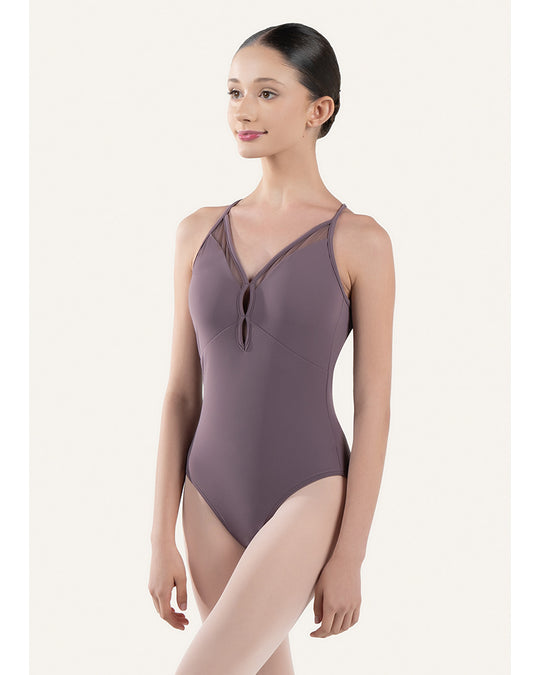 Grishko Sia V Front Cross Back Mesh Camisole Leotard - DA4068MP Womens