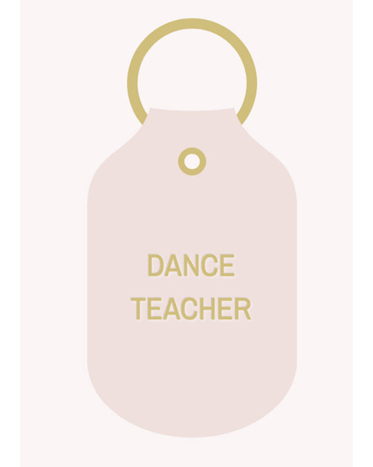 Hand & Sew Dancewear Centre Recycled Leather Keychain - Dance Teacher - Natural