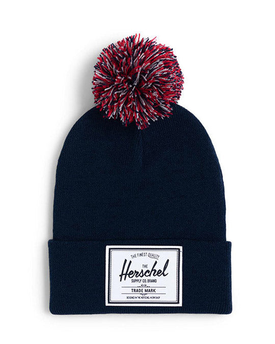 Herschel Supply Co Abbott Youth Pom Pom Beanie - Peacoat