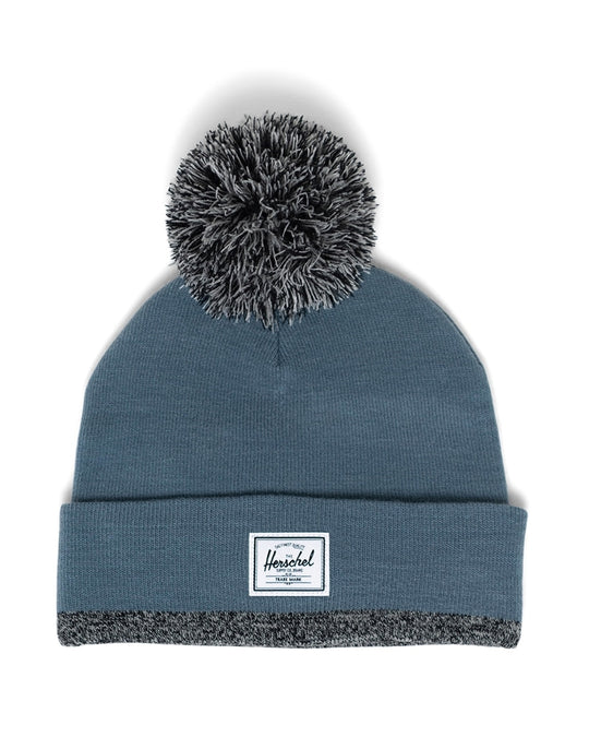 Herschel Supply Co Elmer Stripe Pom Beanie - Steel Blue