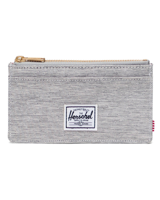Herschel Supply Co Oscar II RFID Zip Wallet - Light Grey Crosshatch