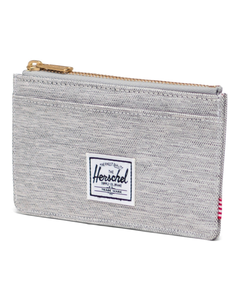 Herschel Supply Co Oscar II RFID Zip Wallet - Light Grey Crosshatch
