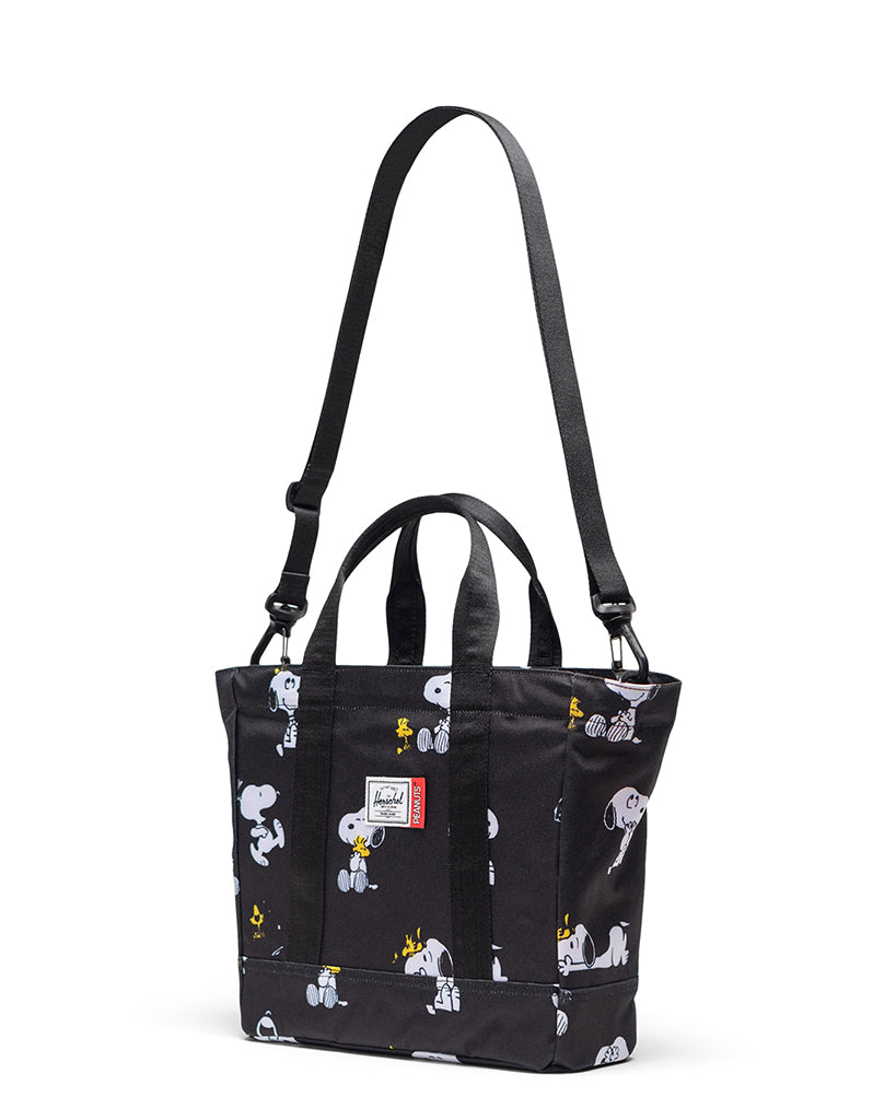 Herschel Supply Co Peanuts® Herschel Heritage™ Small Tote - Snoopy and Woodstock Black