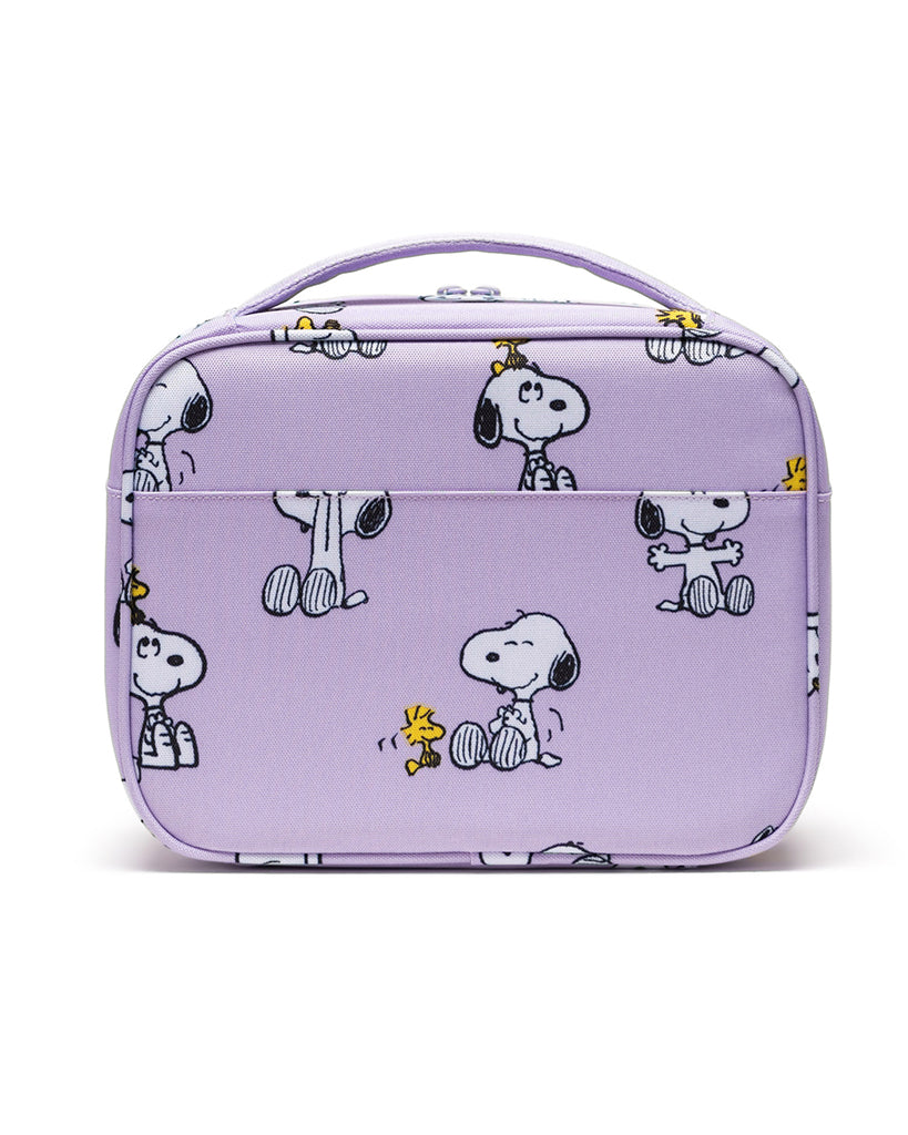Herschel Supply Co Peanuts® Pop Quiz Lunch Bag Little Herschel - Snoopy and Woodstock Pastel Lilac