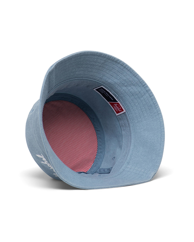 Herschel Supply Co Stonewash Bucket Hat - Light Denim