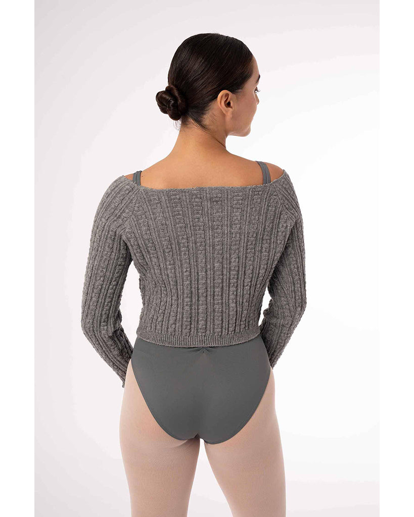 Intermezzo Fedora Boat Neck Knitted Cropped Raglan Long Sleeve Sweater - 6646 Womens