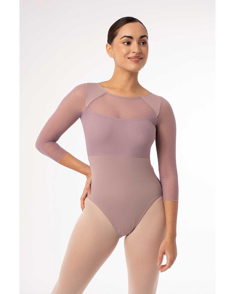 Intermezzo Fiona Eclipse Mesh Open Back 3/4 Sleeve Leotard - 31703 Womens