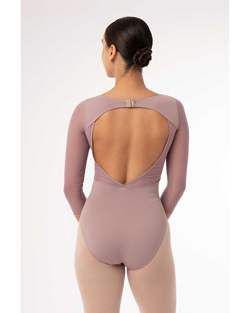 Intermezzo Fiona Eclipse Mesh Open Back 3/4 Sleeve Leotard - 31703 Womens