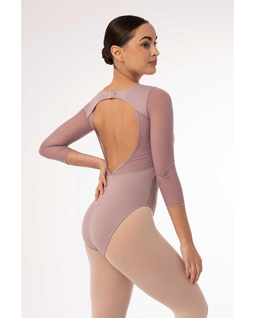 Intermezzo Fiona Eclipse Mesh Open Back 3/4 Sleeve Leotard - 31703 Womens