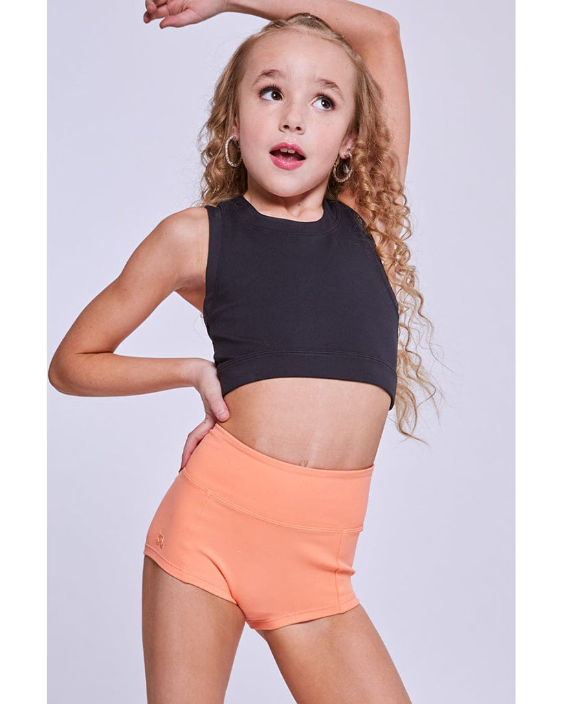 Jo+Jax Feel Flex Mesh Back Crop Top - Girls - Black