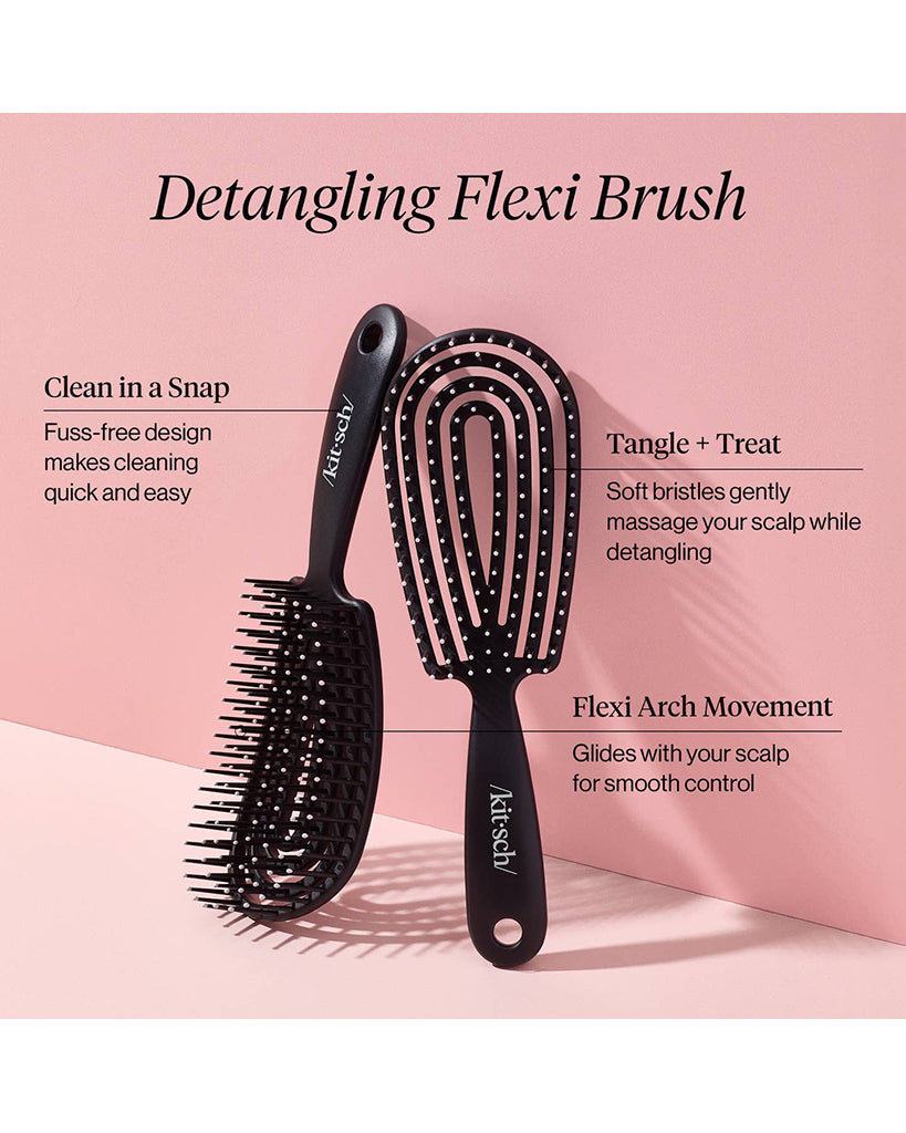 Kitsch Detangling Flexi Brush - Black