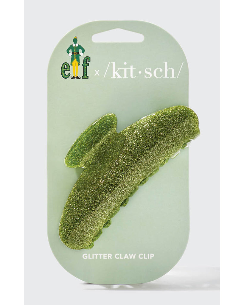 Kitsch Elf x Kitsch Glitter Claw Clip - Green