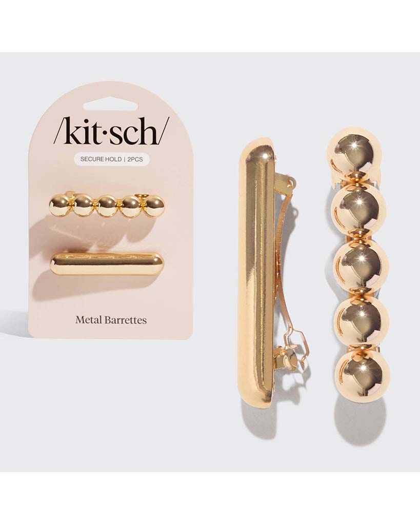 Kitsch Gold Metal Barrettes