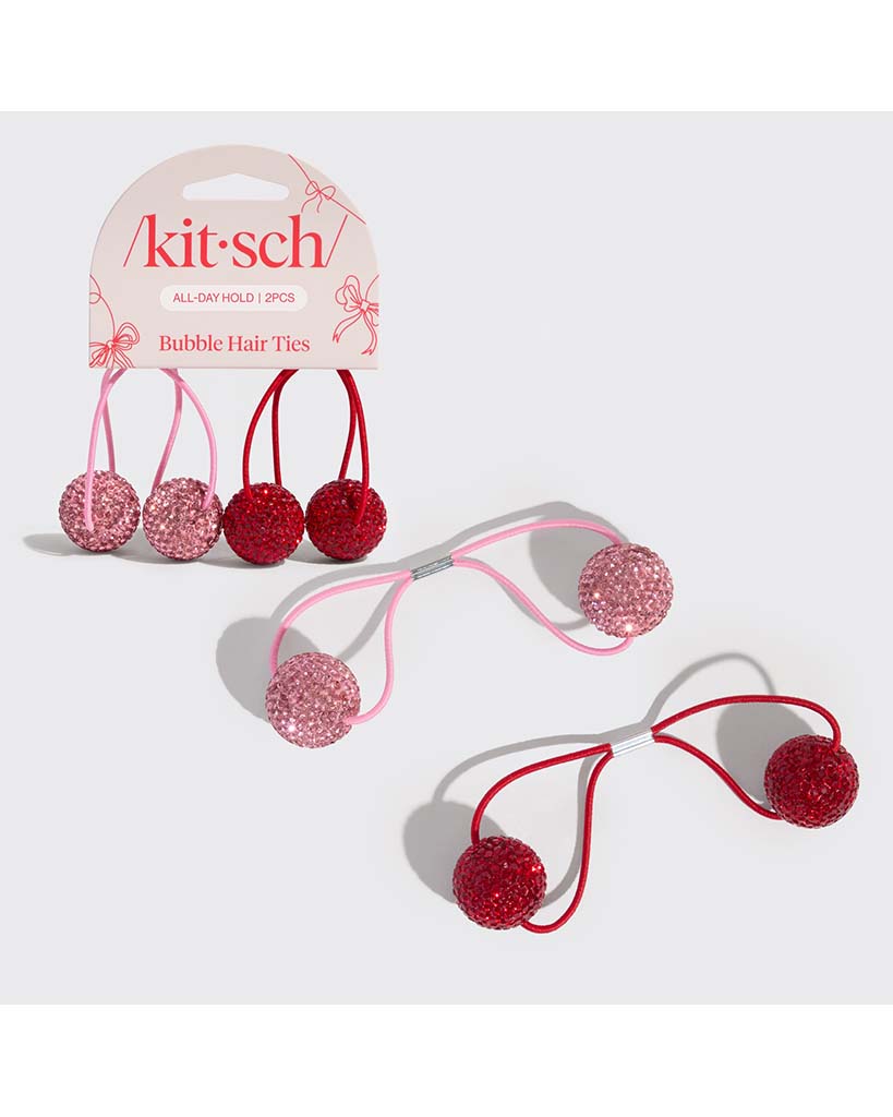 Kitsch Holiday Bubble Hair Ties 2 pc Set