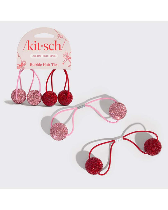 Kitsch Holiday Bubble Hair Ties 2 pc Set