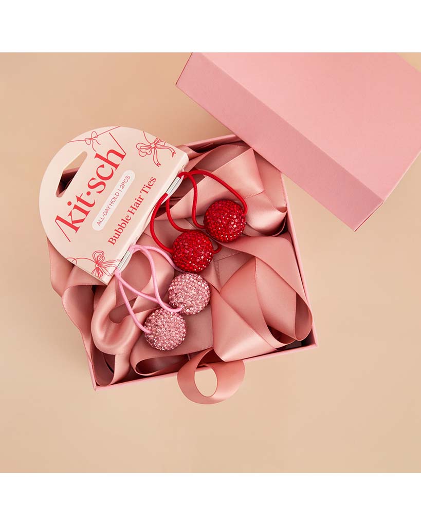 Kitsch Holiday Bubble Hair Ties 2 pc Set