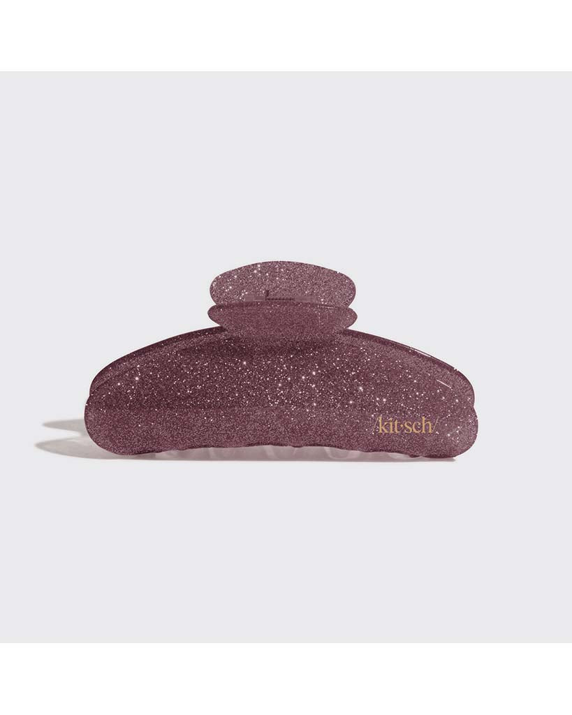 Kitsch Holiday Pink Glitter Claw Clip