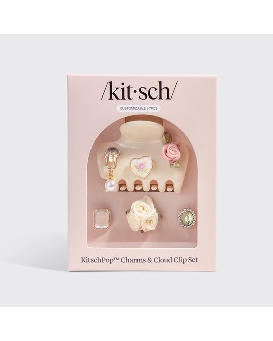 Kitsch Kitschpop™️ Cloud Clip 7pc Set - Vintage Pearlized Cream