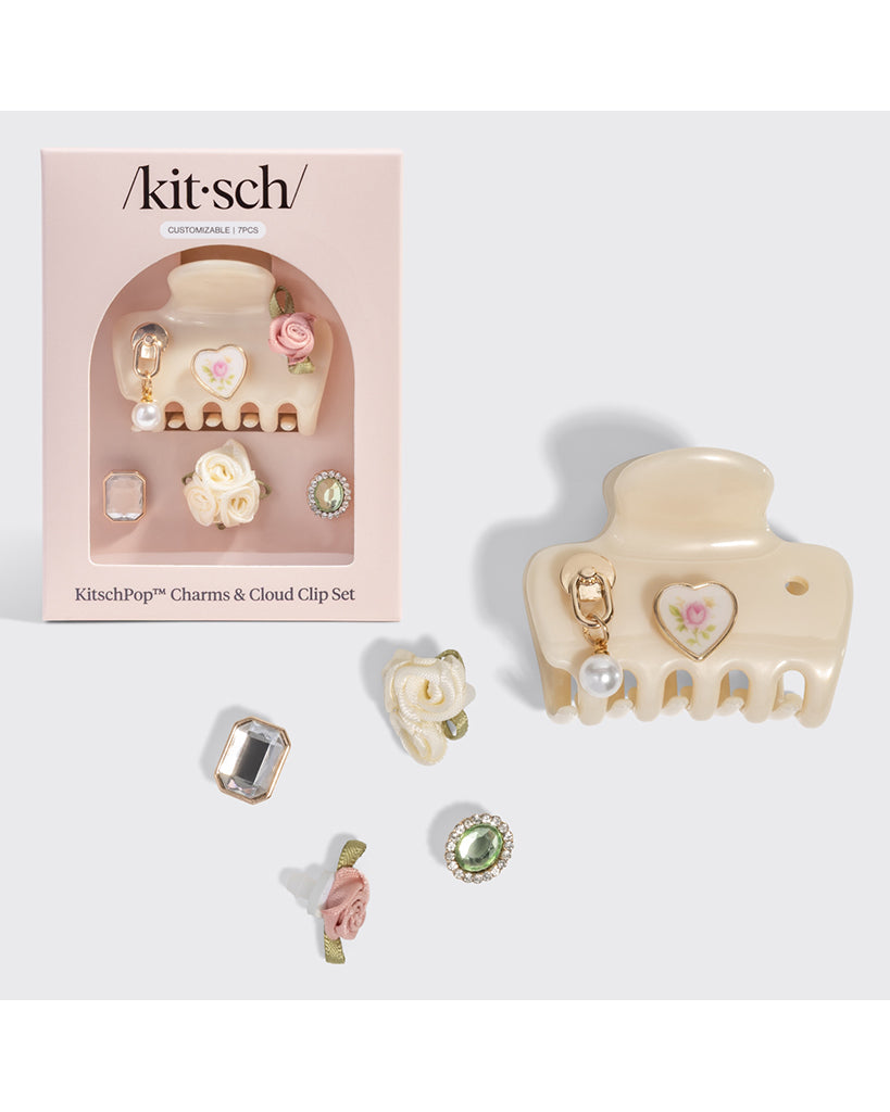 Kitsch Kitschpop™️ Cloud Clip 7pc Set - Vintage Pearlized Cream