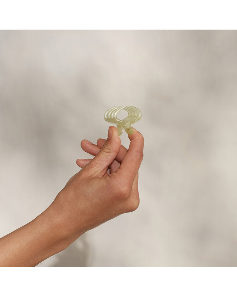 Kitsch Mini Jelly Cloud Clips 8pc Set - Pearlized Cream & Butter Yellow
