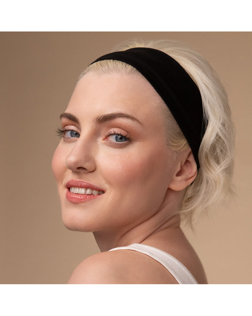 Kitsch Recycled Fabric Active Headbands 3pc Set - Black