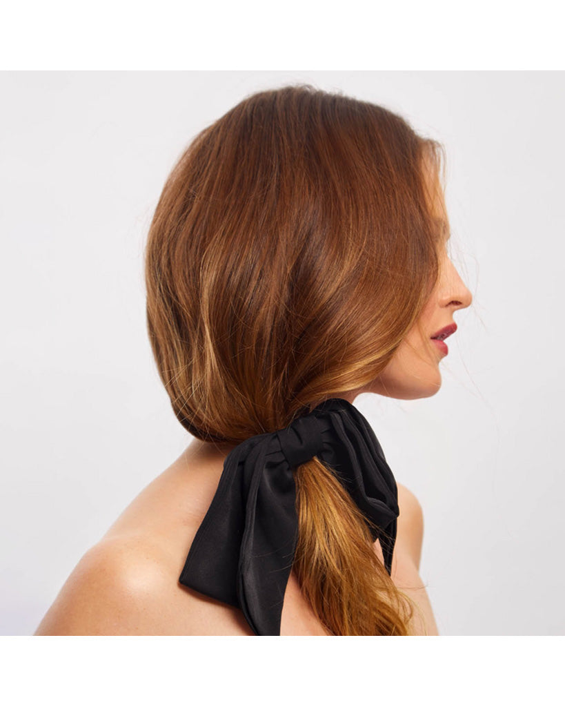 Kitsch Recycled Fabric Bow Hair Clip 1pc - Black