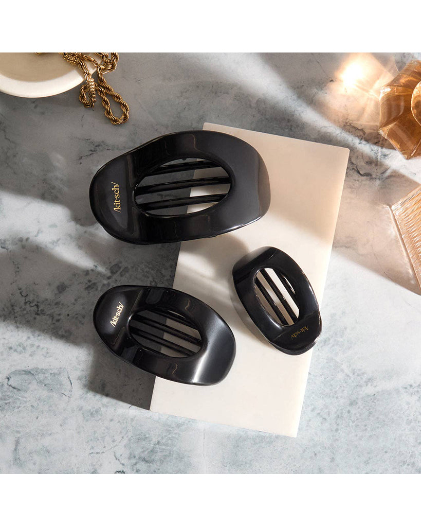 Kitsch Recycled Plastic Flat Cloud Clip Medium - Black