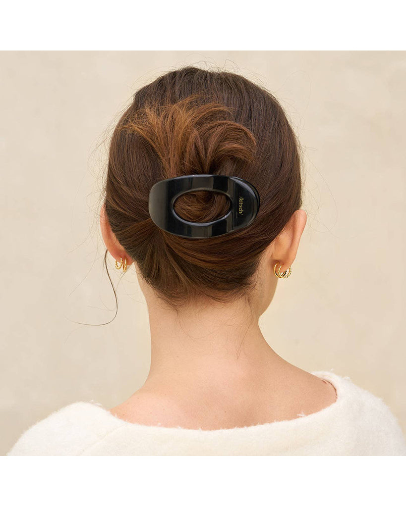Kitsch Recycled Plastic Flat Cloud Clip Medium - Black