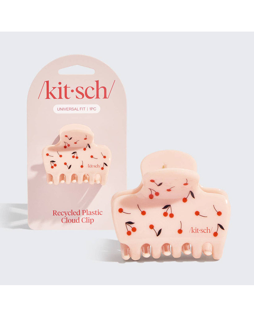Kitsch Recycled Plastic Medium Cloud Clip - Cherry Print