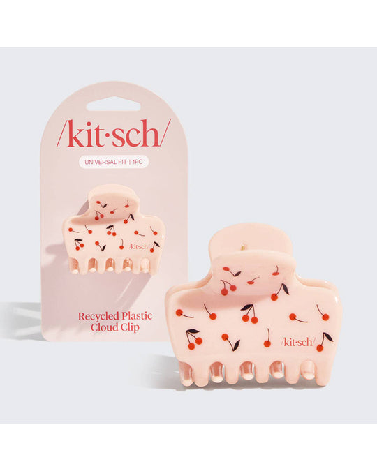 Kitsch Recycled Plastic Medium Cloud Clip - Cherry Print