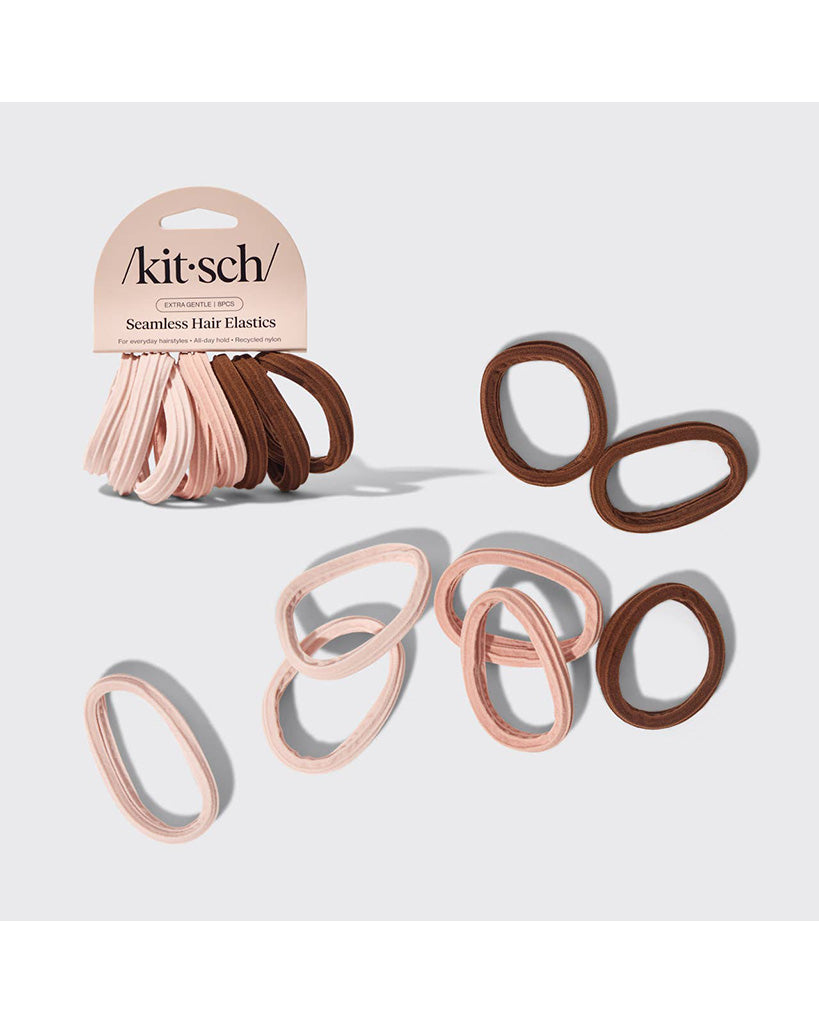 Kitsch Recycled Seamless Hair Elastics 8pc Set