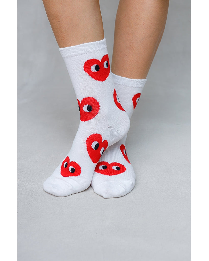 LimLim I Heart You Socks - Womens - White