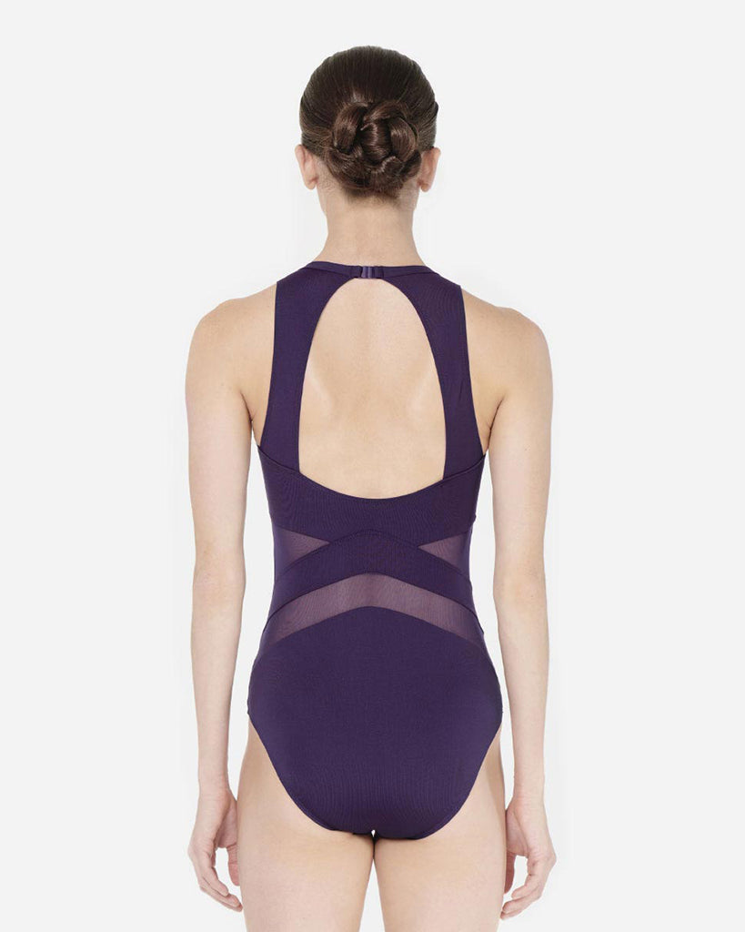 Lulli Dancewear Aaliyah V Neck Mesh Open Back Tank Leotard - LUB824 Womens