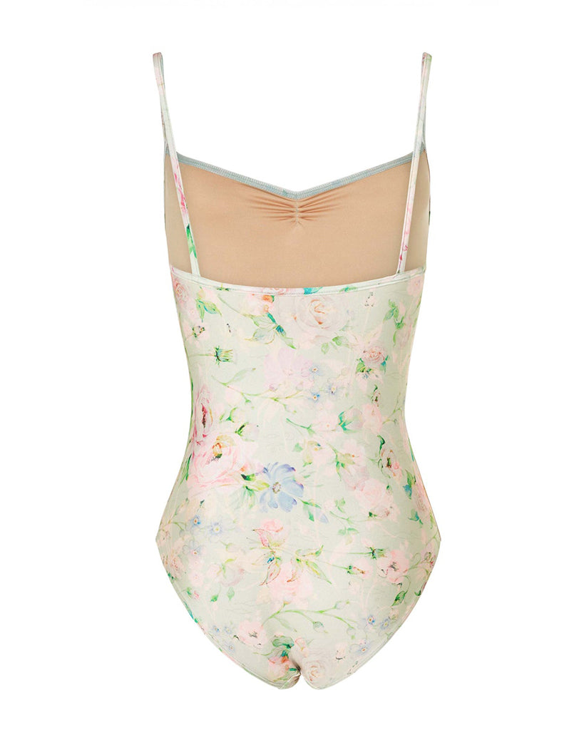 Mara Dancewear Lia Pinch Front Floral Print Adjustable Strap Leotard - Womens - Green Blossom Print