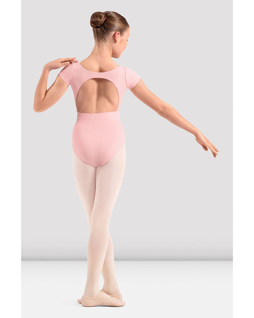 Mirella Embroidered Floral Open Back Cap Sleeve Leotard - M20013C Girls
