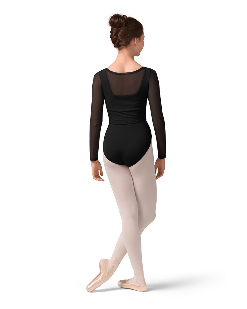 Mirella Gathered Mesh Long Sleeve Top - M30001L Women