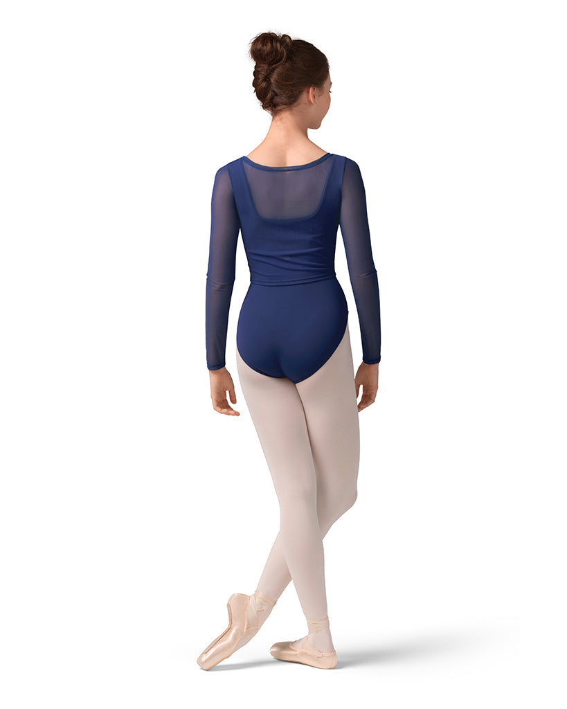 Mirella Gathered Mesh Long Sleeve Top - M30001L Women