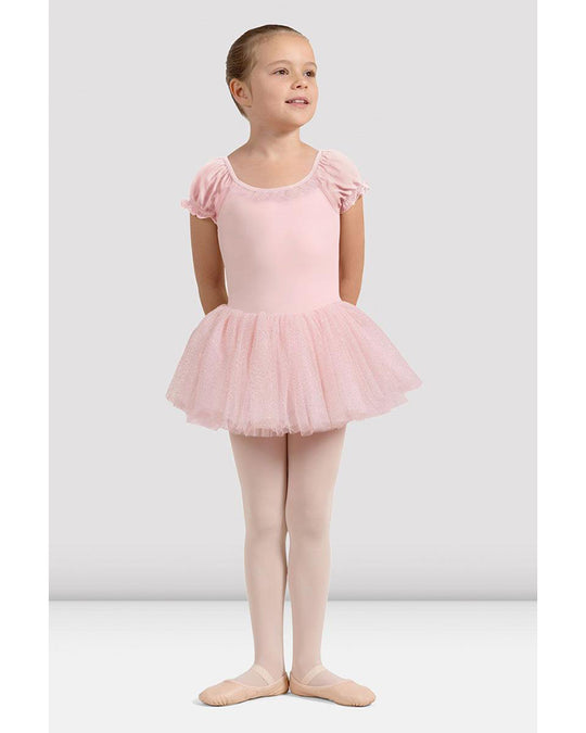 Mirella Glitter Tulle Cap Sleeve Tutu Ballet Dress - M1559C Girls