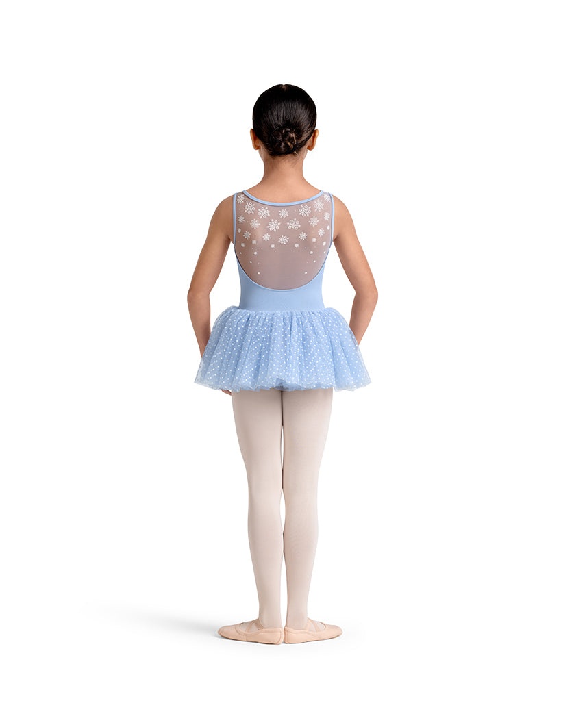 Mirella Kaleidoscope Sweetheart Neck Polka Dot Velvet Detail Mesh Tank Tutu Ballet Dress - M50002C Girls