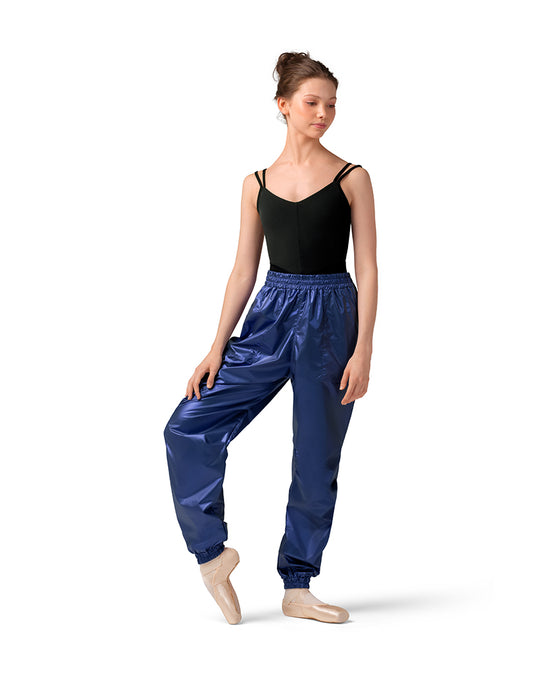 Mirella Metallic Ripstop Warm Up Pants - M80001L Women - Ink Blue