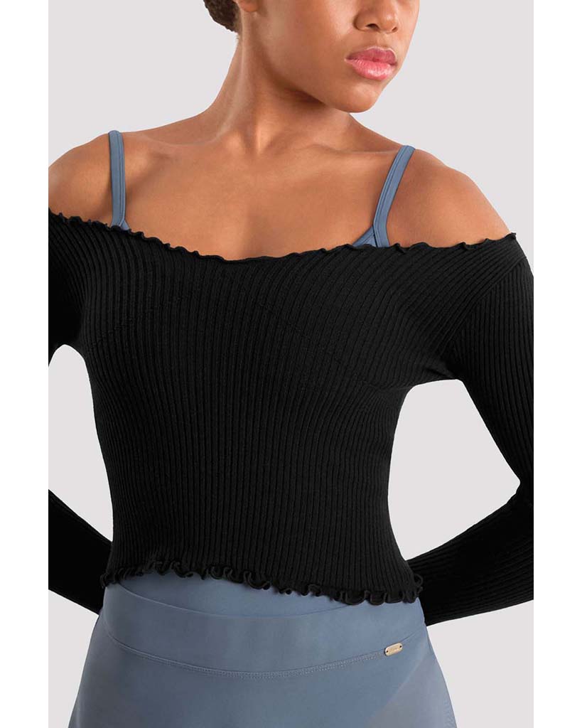 Mirella Ribbed Warm Up Long Sleeve Top - M30024L Women