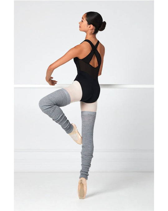 Mondor Amélie Pinch Front Mesh Cross Back Integrated Bra Tank Leotard - 1708 Womens